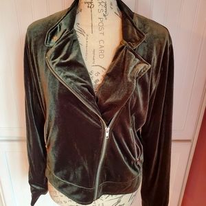 Mustard Seed Boutique Velor Green jacket Size L